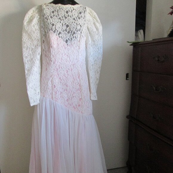 Vintage Eugene Alexander White Formal Gown - Picture 1 of 14